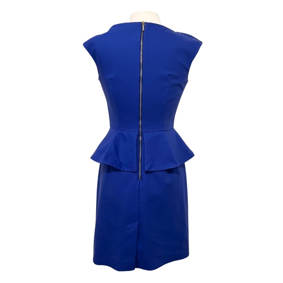 French Connection Sz 8 Royal Blue Sheath Sleeveless Peplum Professional Office - Picture 5 of 12